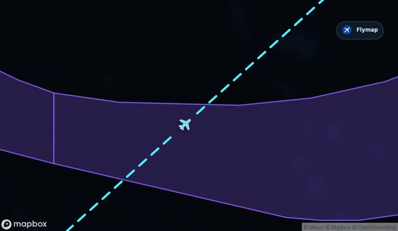 Map showing Kiribati within the Pacific crossing toward San Francisco